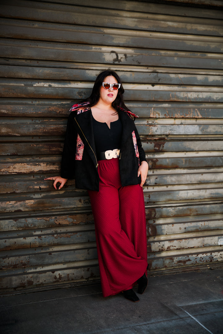 Muse Pants in “Dots" (Oxblood)