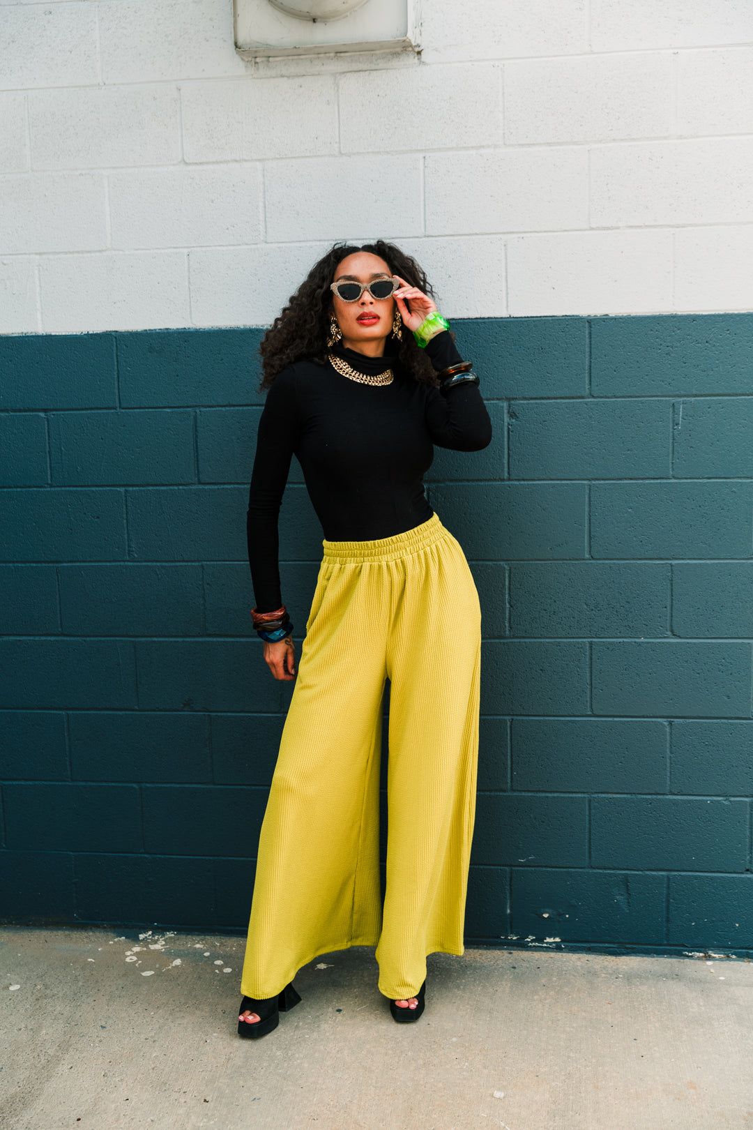 Muse Pants in “Chartreuse”