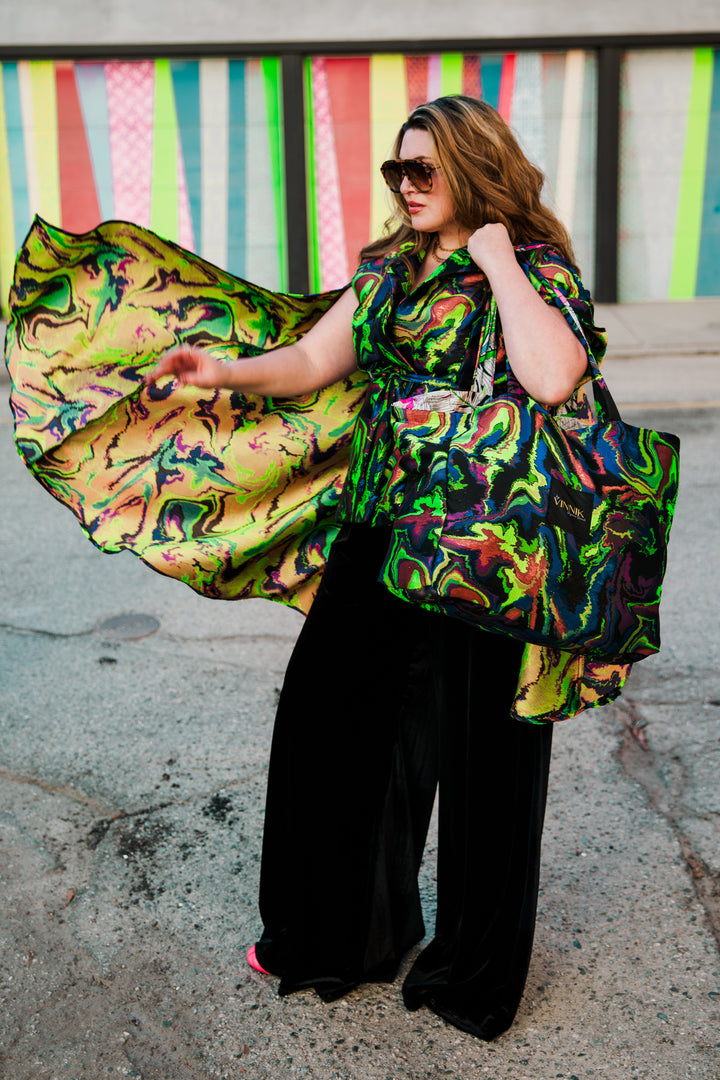 Flip Side Tote Bag in "Brat Marble"