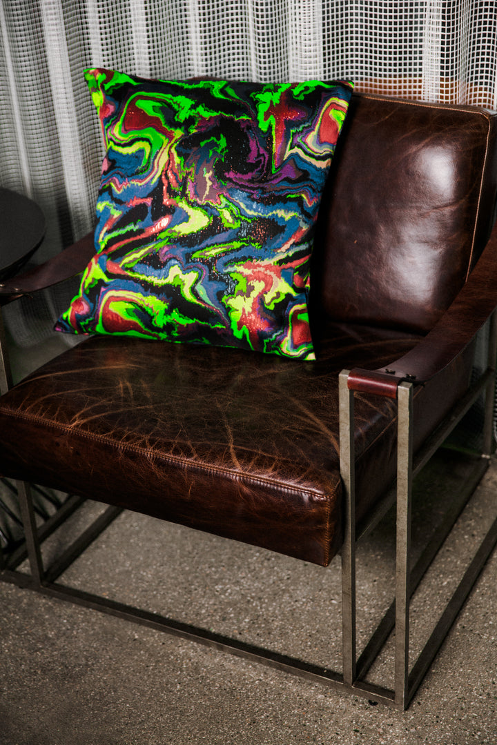 Pillow in "Brat Marble"