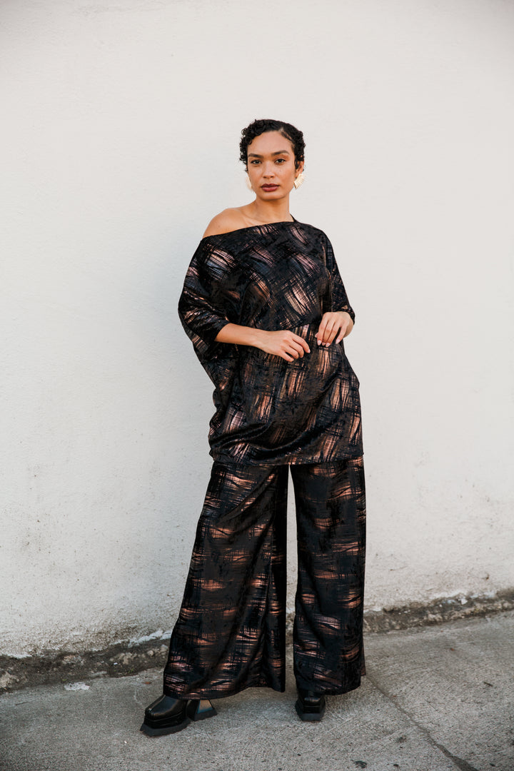 Muse Pants in “Oro Rosa e Nero”