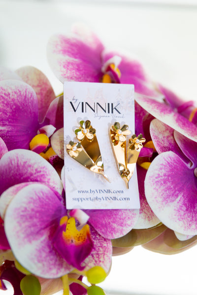 Flower Heart Earrings