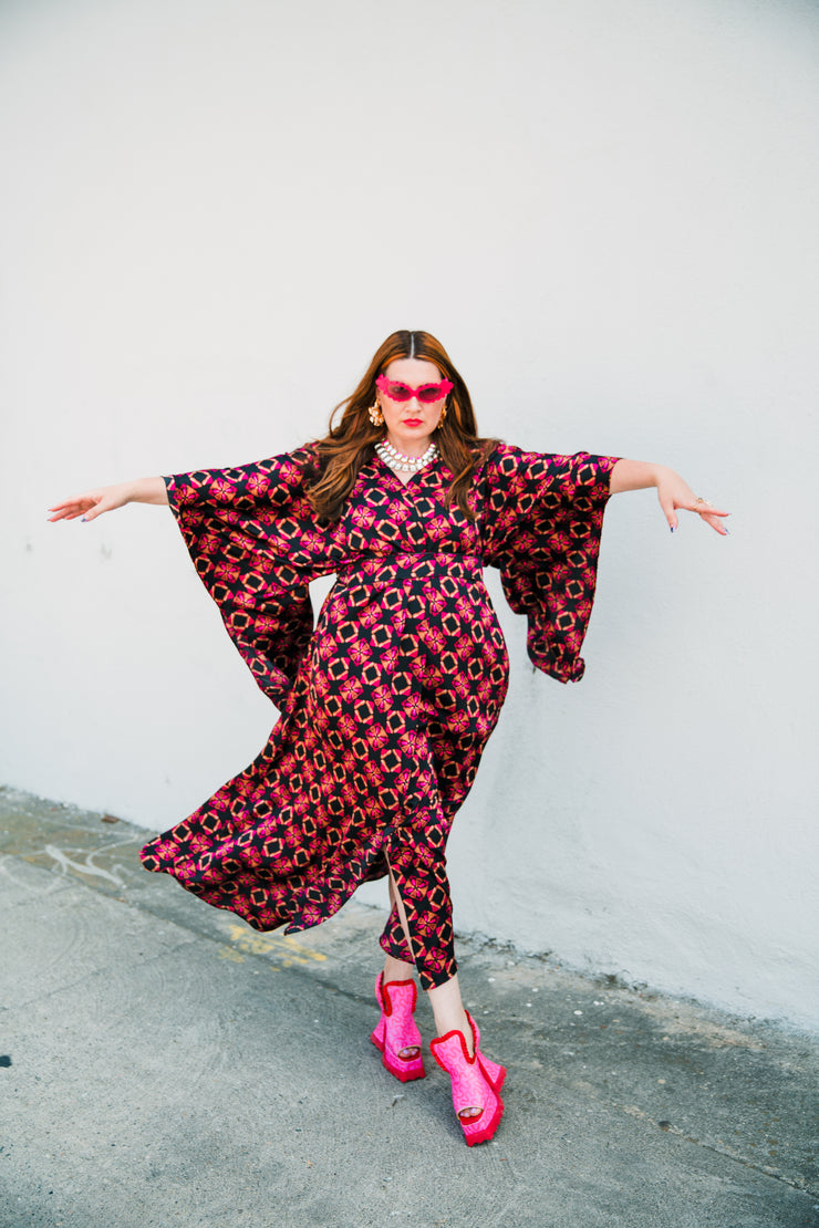Bohémienne Kimono Robe in “Tropical Terrace"