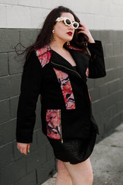 Moto Jacket "WTF Flower" (Pink)
