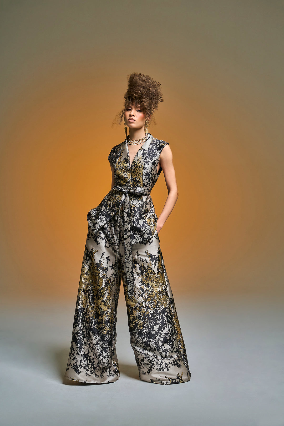 Jacquard Pants in “Elektra”