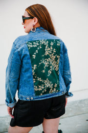 Light Denim Classic Jacket "Madame Butterfly"