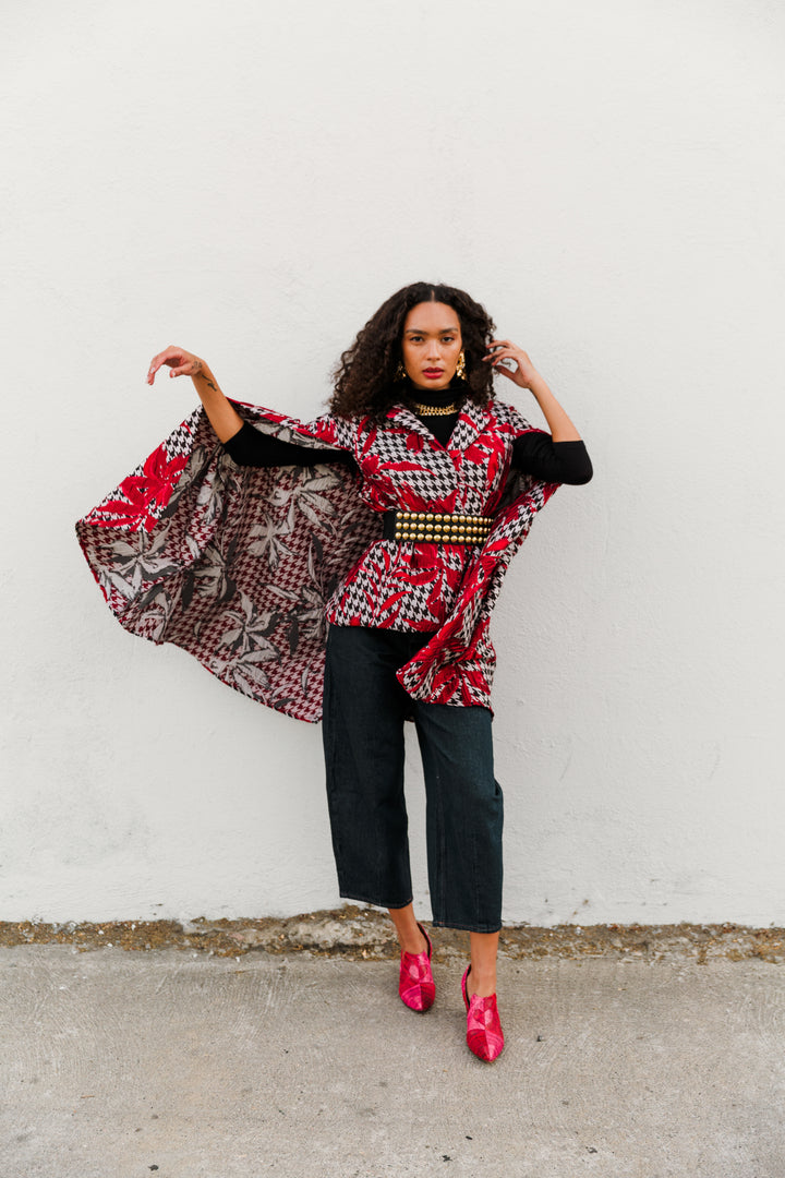 Jacquard Jape in "Piqué Houndstooth"