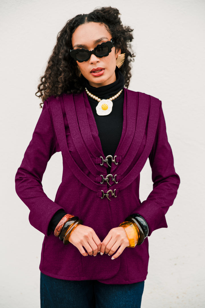 Sartorialist Ponte Blazer in "Elderberry”