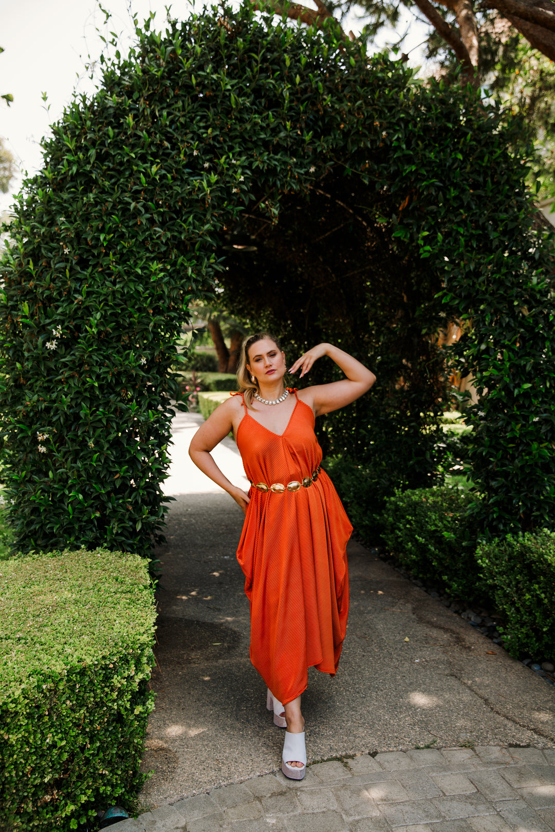 V is for Vinnik Dress in "Cognac Slink"