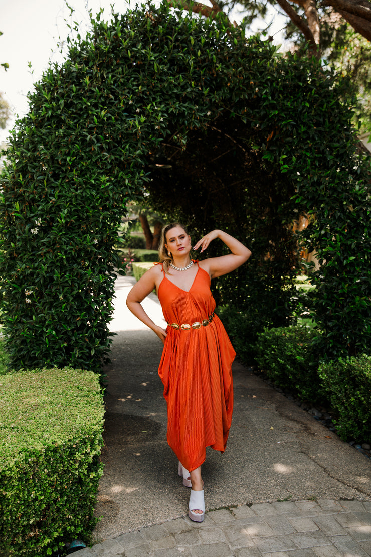 V is for Vinnik Dress in "Cognac Slink"