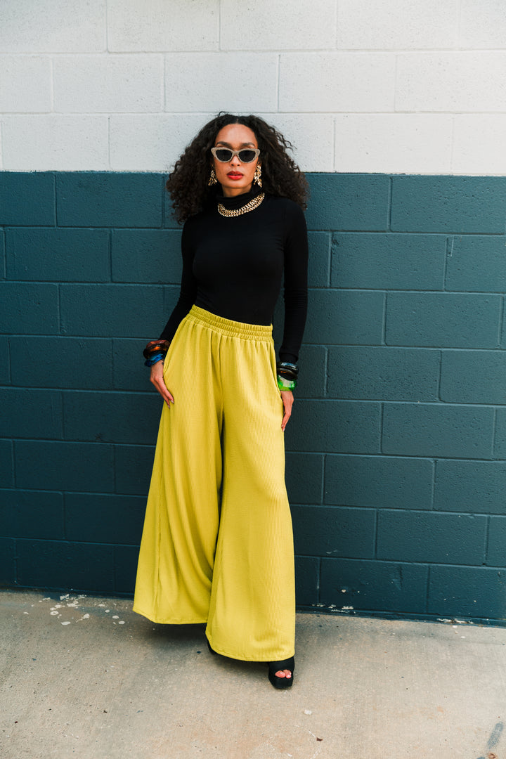 Muse Pants in “Chartreuse”