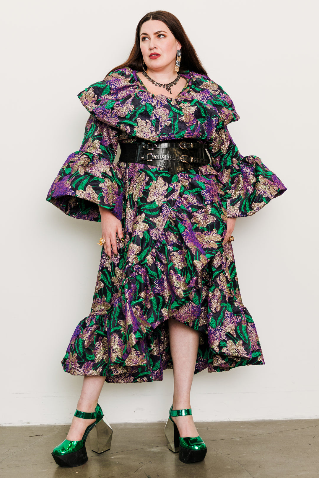 Manhattan Opera Coat in "WTF Flower" (Purple)