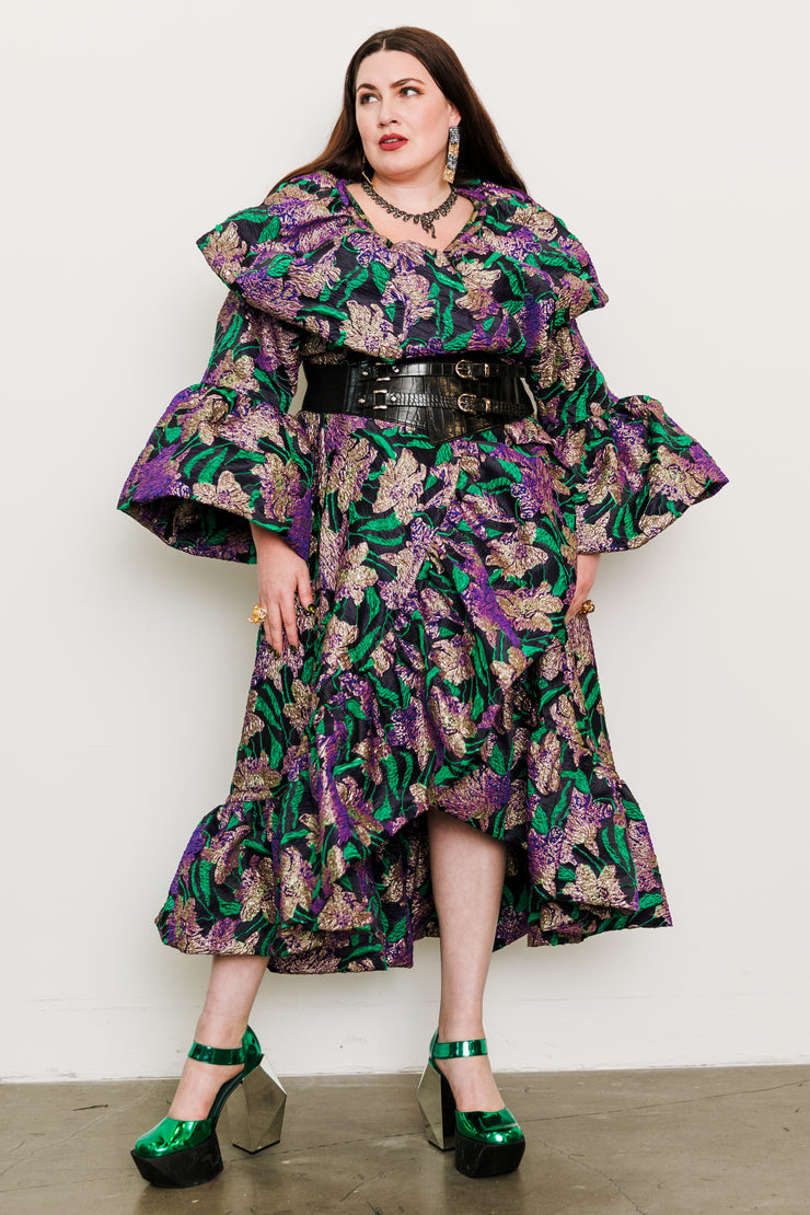 Manhattan Opera Coat in "WTF Flower" (Purple)