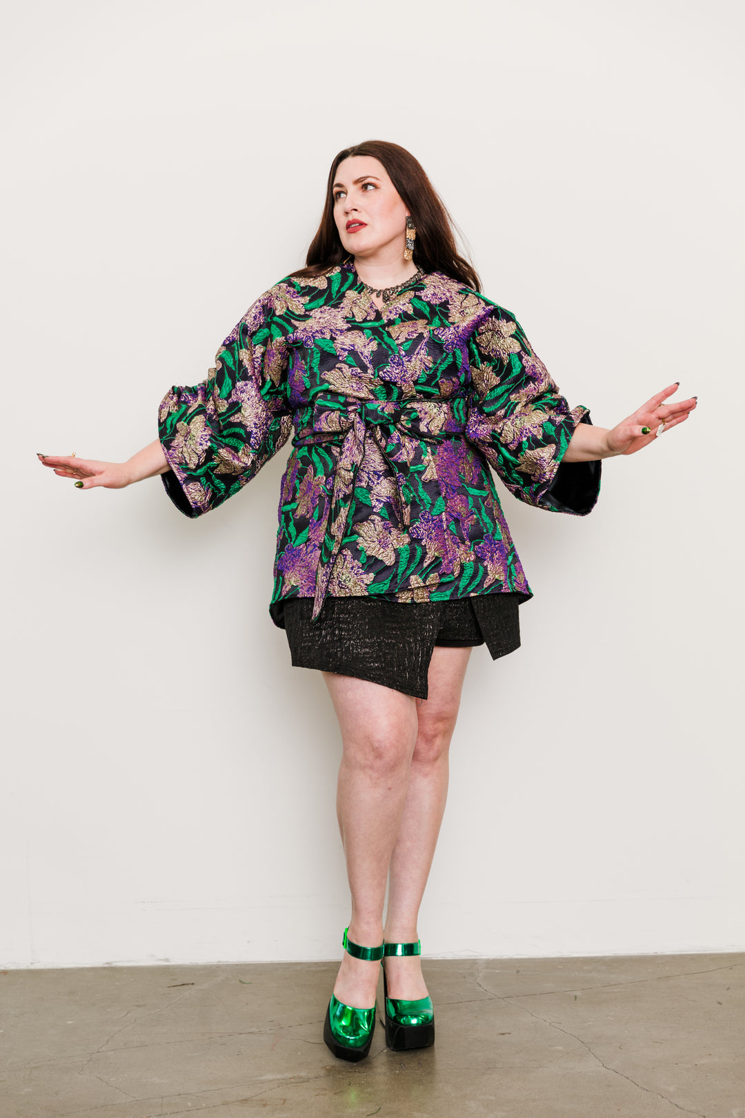 Theater Jacket in “WTF Flower" (Purple)