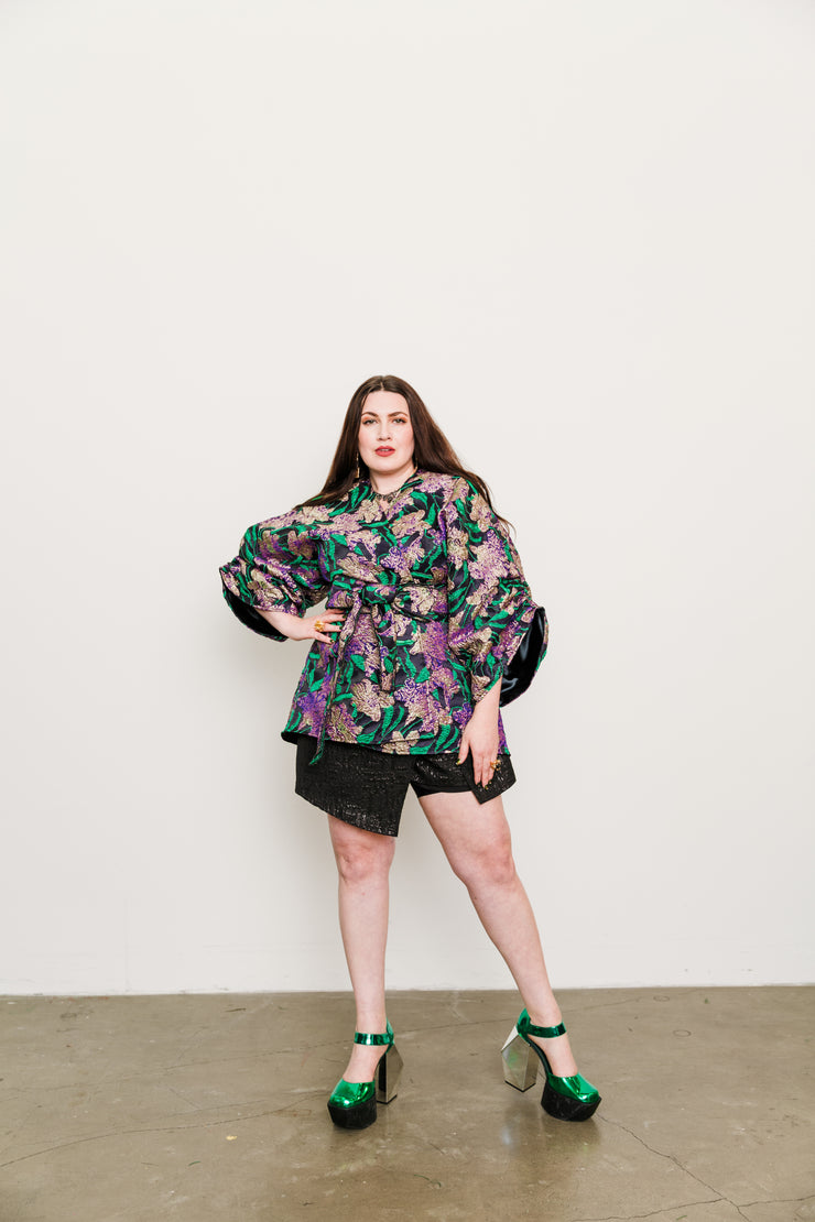 Theater Jacket “WTF Flower" (Purple)