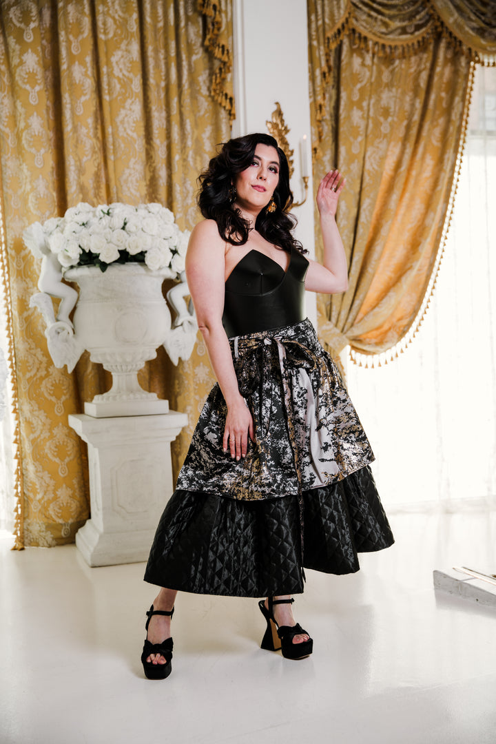 Ruffle Skirt in "Elektra & Quilt"