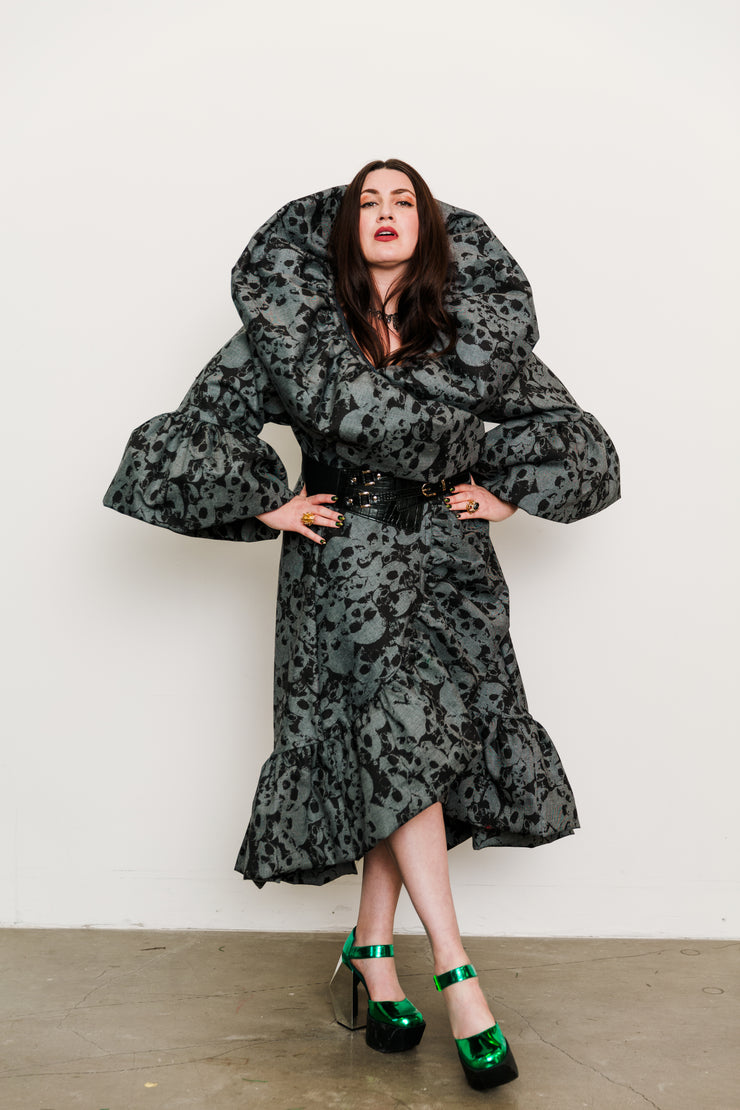 Manhattan Opera Coat in "Skulls"