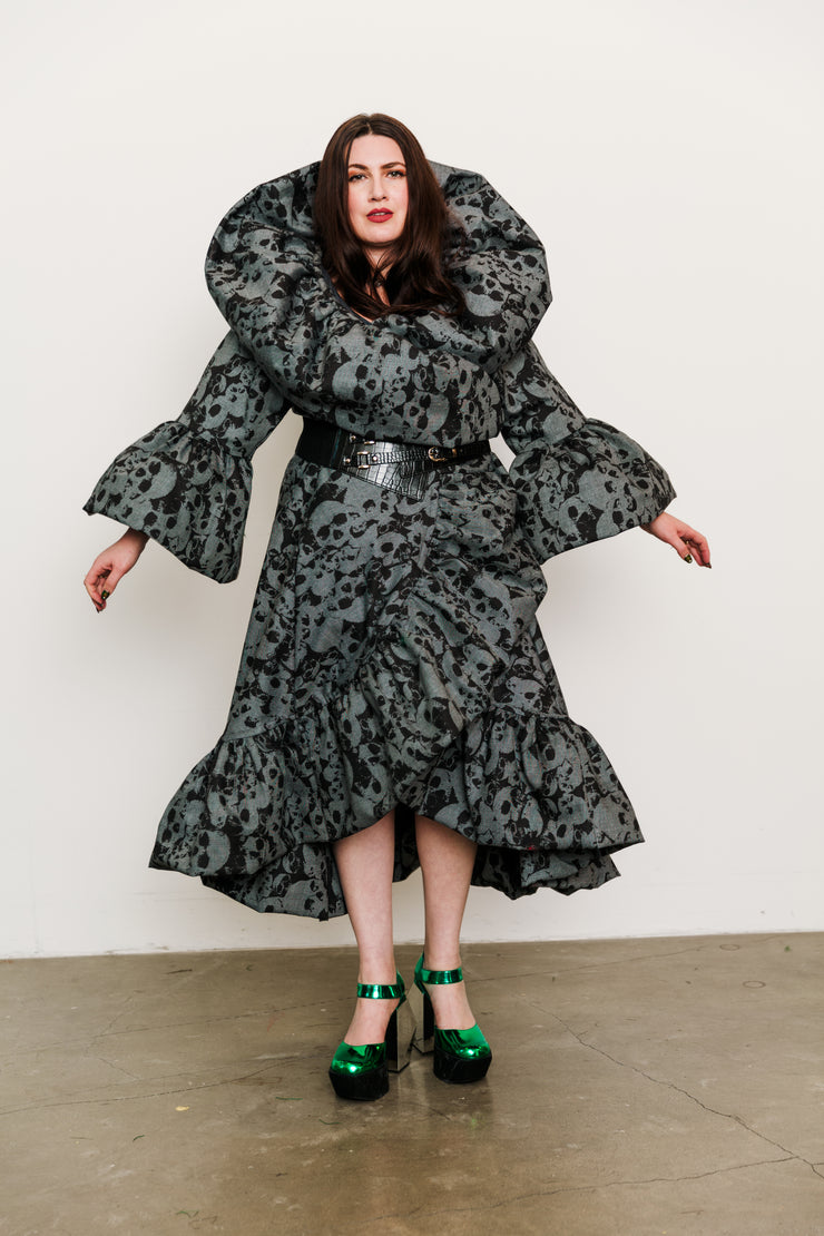 Manhattan Opera Coat in "Skulls"