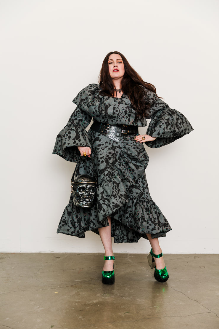 Manhattan Opera Coat in "Skulls"