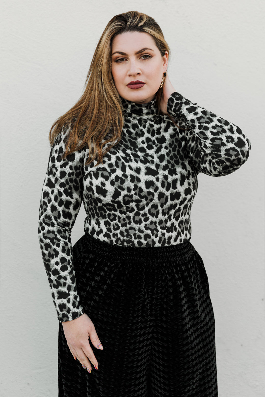 Dolcevita Turtleneck in "Snow Leopard"