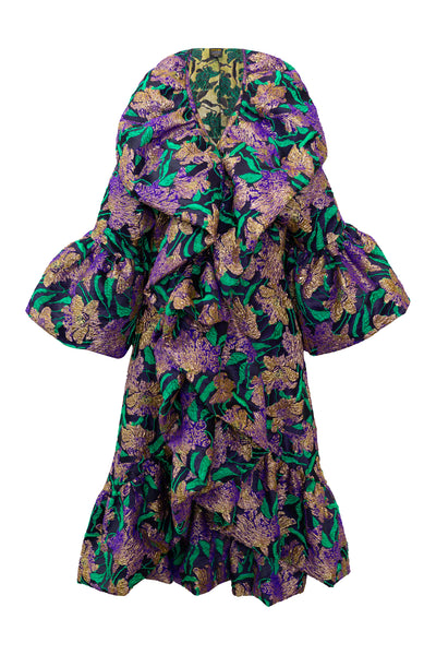 Manhattan Opera Coat in "WTF Flower" (Purple)