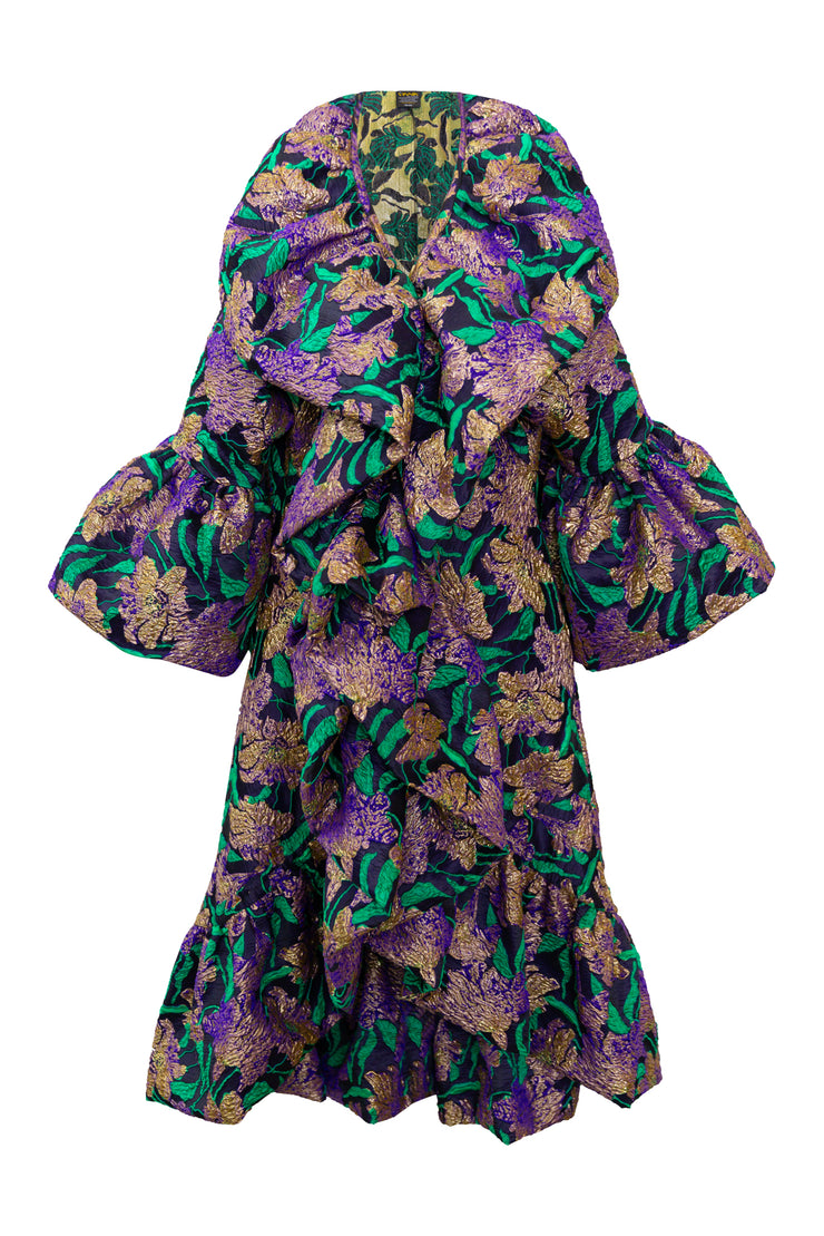 Manhattan Opera Coat in "WTF Flower" (Purple)