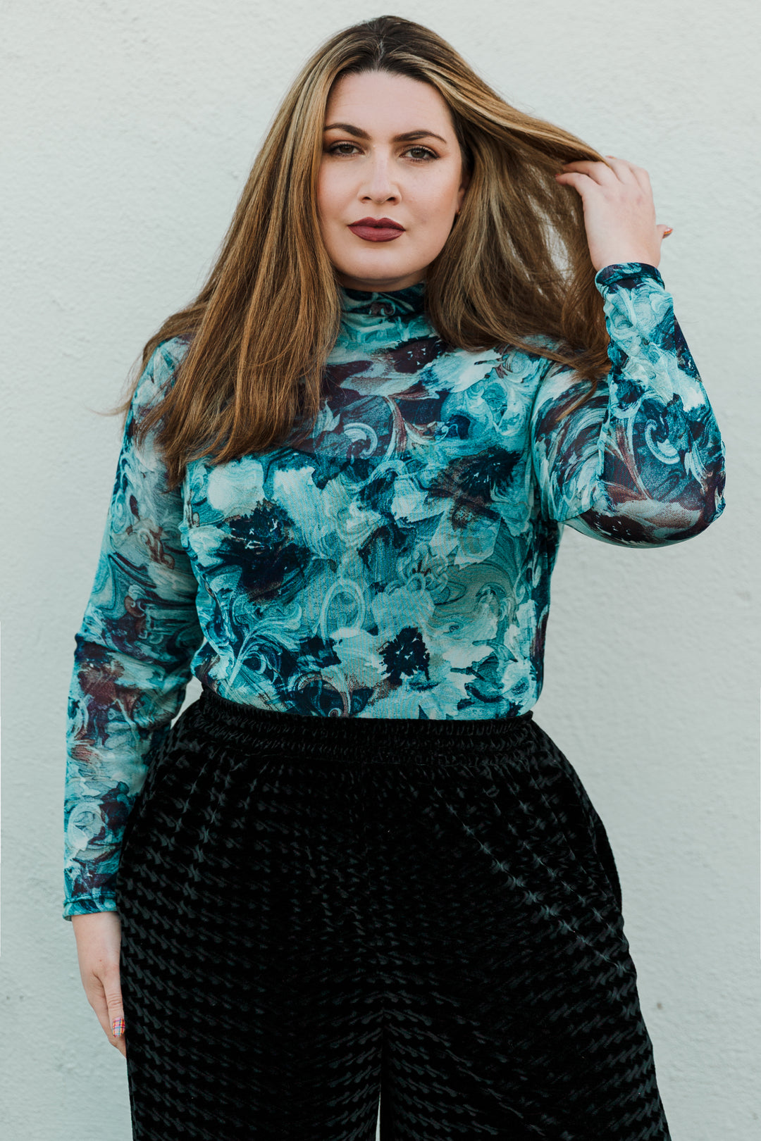 Dolcevita Turtleneck in "Fiori Azzurri"