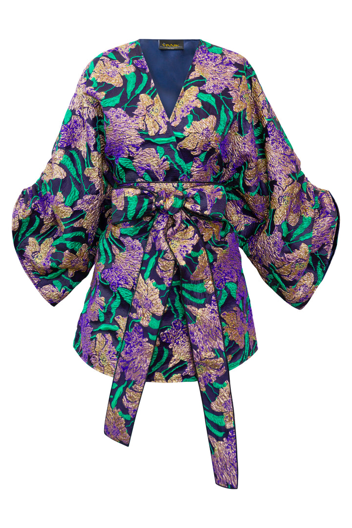 Theater Jacket in “WTF Flower" (Purple)