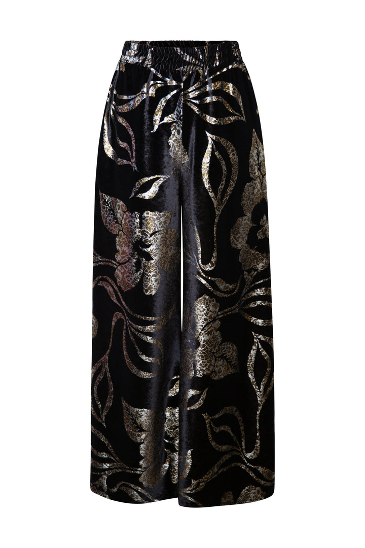 Muse Pants in “Foiled Flower Velvet”