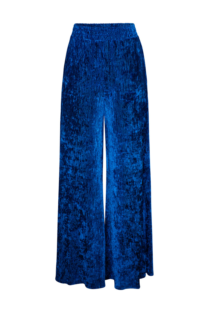 Muse Pants in “Crushed Slink Velvet” (Blue)