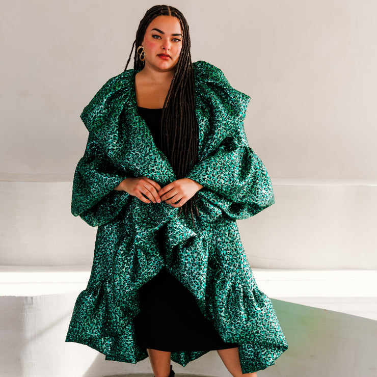 Manhattan Opera Coat in "Il Gattopardo" (Turquoise)