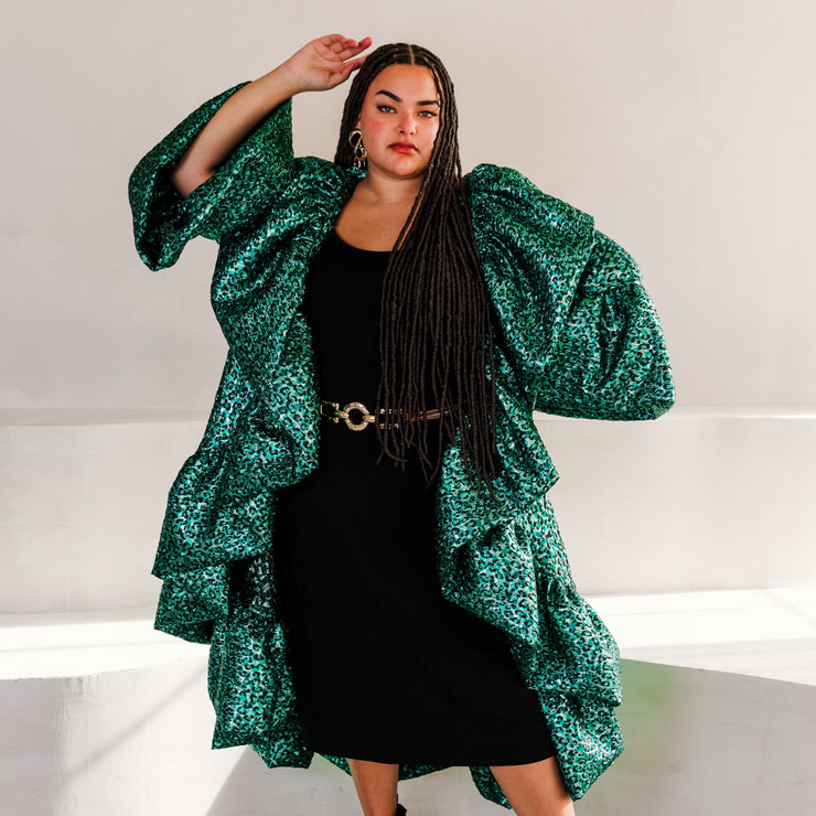 Manhattan Opera Coat in "Il Gattopardo" (Turquoise)