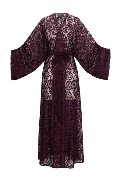 Downstage Duster in "Cherry Cola Lace"