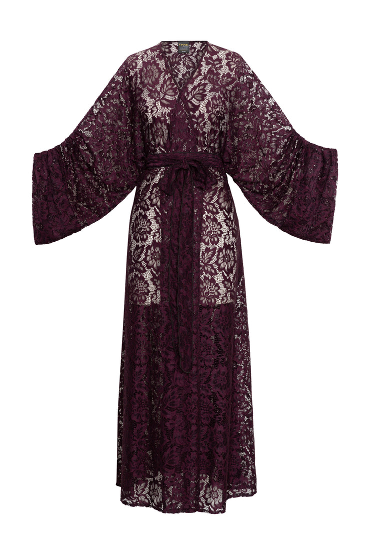 Downstage Duster in "Cherry Cola Lace"
