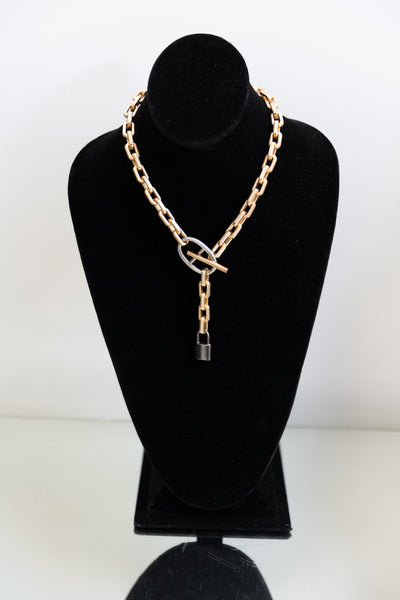 Escape From Paris: Mini Lock Necklace