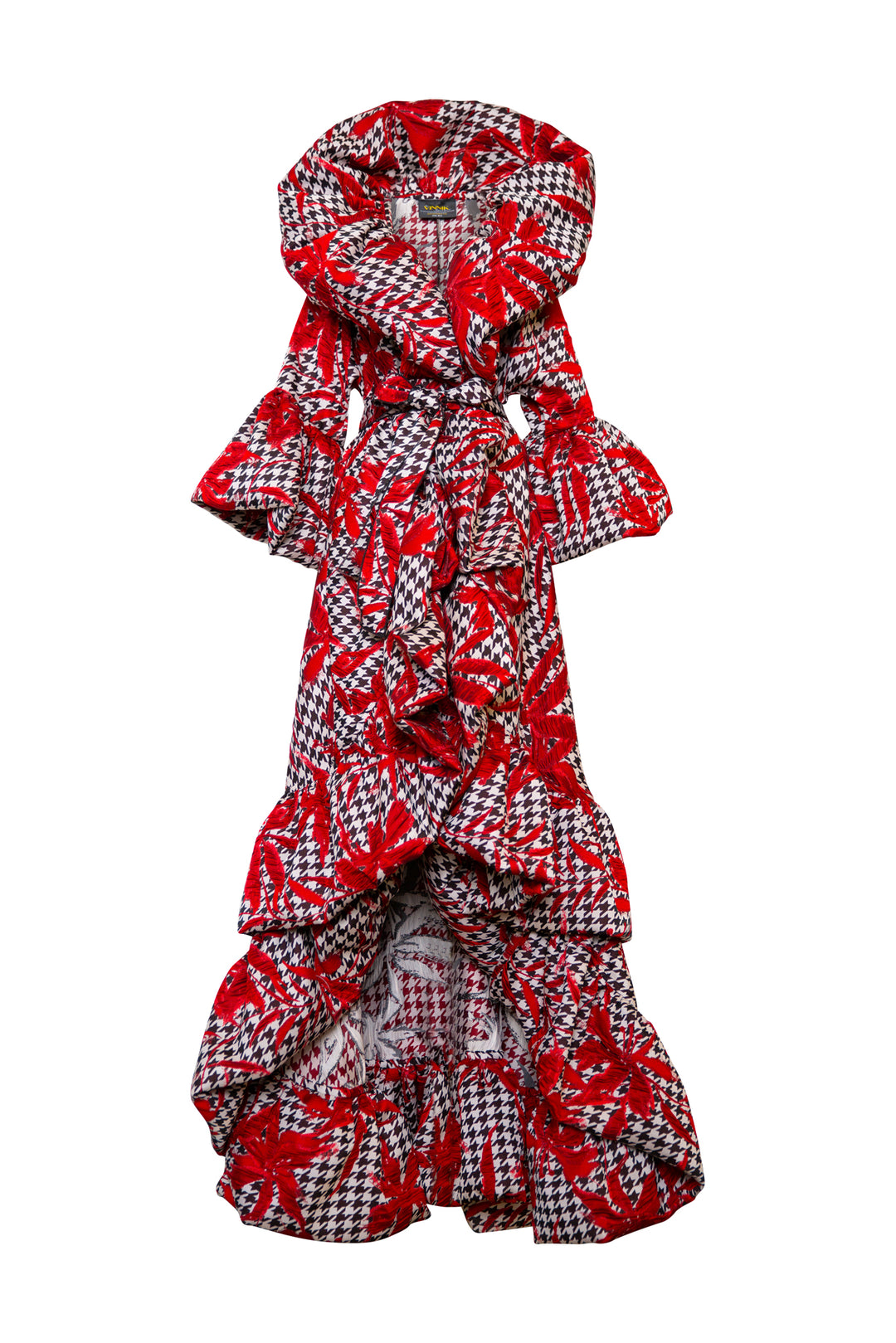 Manhattan Opera Coat Gown Custom in "Piqué Houndstooth"