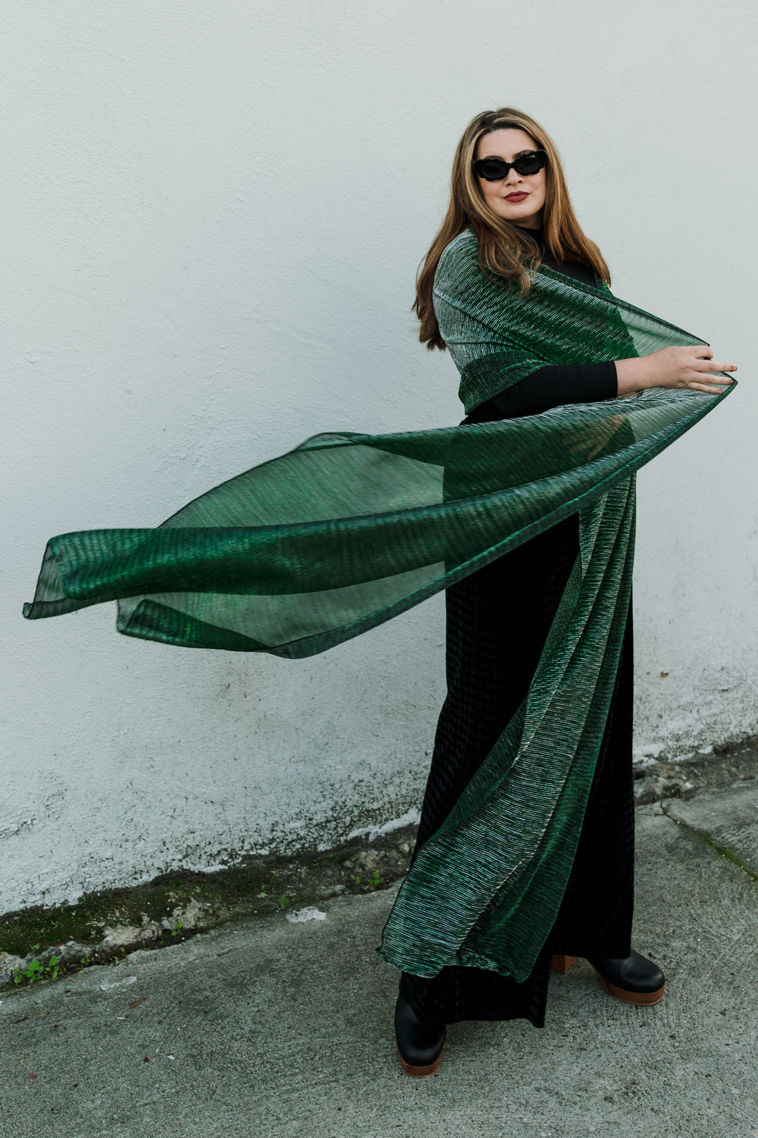 Blanket Scarf “Emerald Slink”