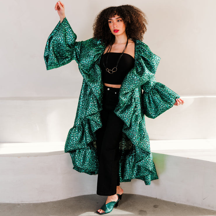 Manhattan Opera Coat in "Il Gattopardo" (Turquoise)