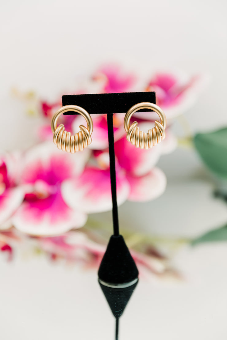 Escape from Paris: Door Knocker Earrings (Gold)