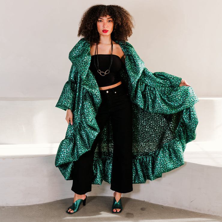 Manhattan Opera Coat in "Il Gattopardo" (Turquoise)
