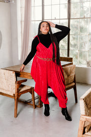 Poiret Jumpsuit in "Red Slink"