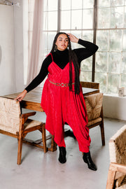 Poiret Jumpsuit in "Red Slink"