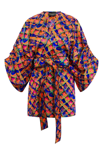 Theater Jacket in “Painted Scales" (Pink)