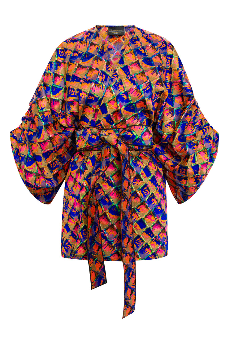 Theater Jacket in “Painted Scales" (Pink)