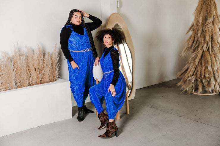 Poiret Jumpsuit in "Blue Slink"