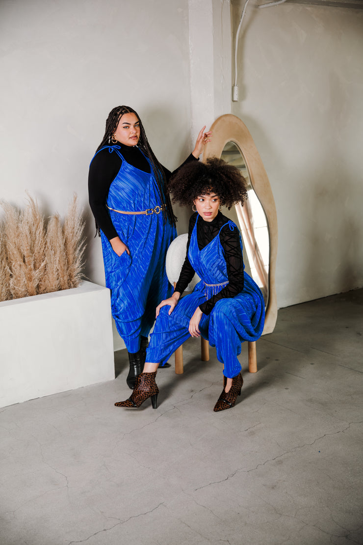 Poiret Jumpsuit in "Blue Slink"