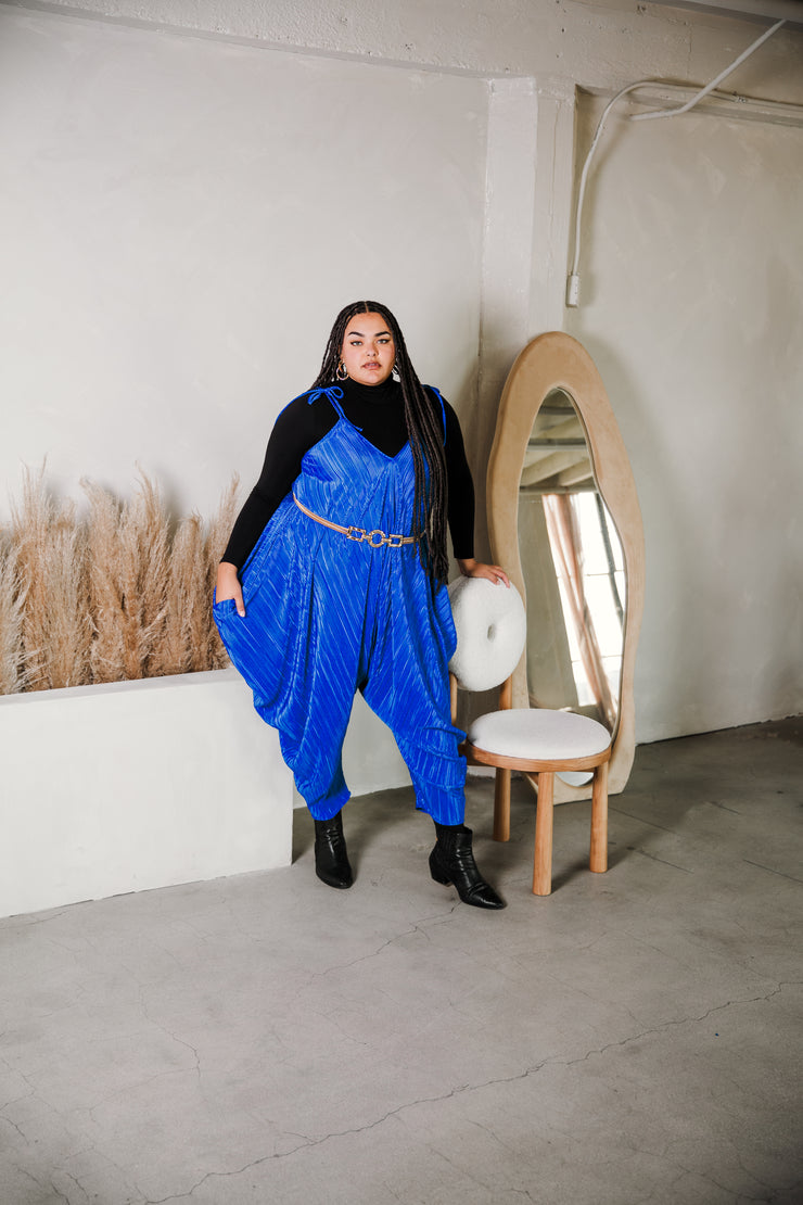 Poiret Jumpsuit in "Blue Slink"