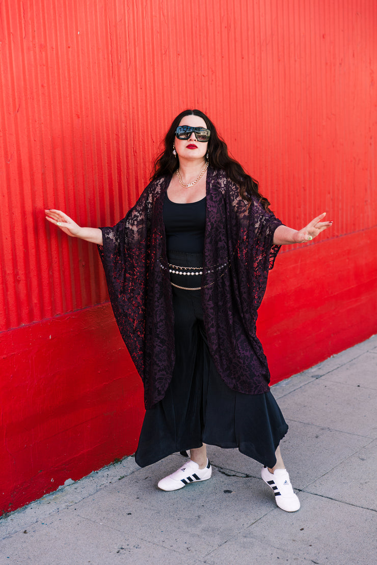 Coloratura Cape in "Cherry Cola Lace"
