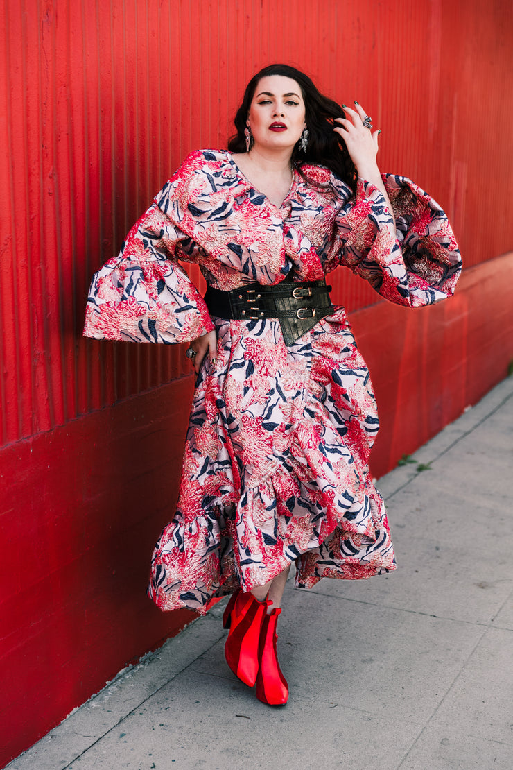 Manhattan Opera Coat in "WTF Flower" (Pink)