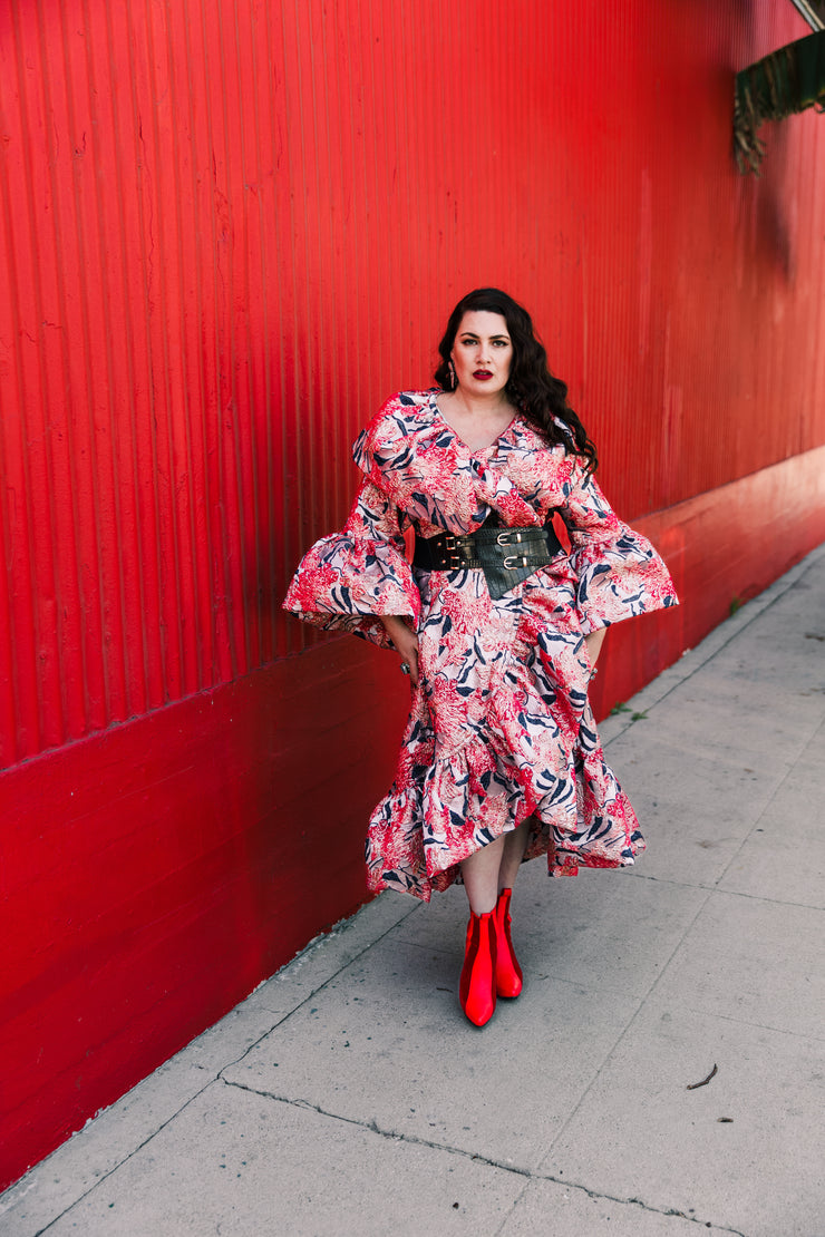 Manhattan Opera Coat in "WTF Flower" (Pink)